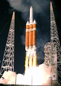 First Delta IV Heavy booster launches from LC-37 in 2007.