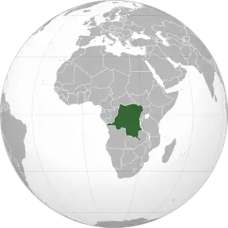موقعیت &nbsp;جمهوری دموکراتیک کنگو&nbsp;&nbsp;(سبز تیره)
