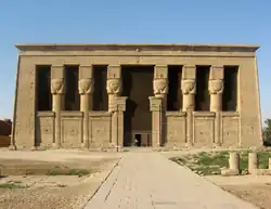 Ancient temple with several columns