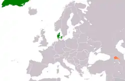 نقشهٔ مکان‌نمای Denmark و Armenia