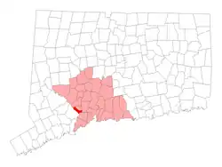 Location in New Haven County, کنتیکت