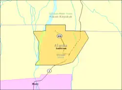 Detailed map of Anderson, Alaska
