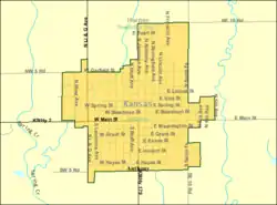 Detailed map of Anthony, Kansas