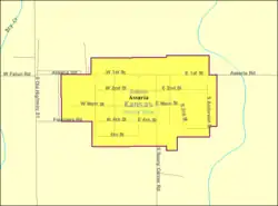 Detailed map of Assaria, Kansas