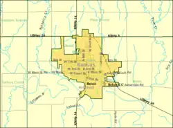 Detailed map of Beloit, Kansas