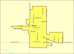 Detailed map of Bentley, Kansas
