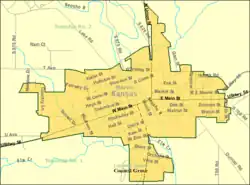 Detailed map of Council Grove, Kansas