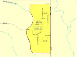 Detailed map of Durham