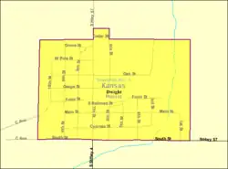 Detailed map of Dwight, Kansas