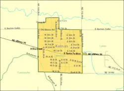 Detailed map of Ellinwood, Kansas