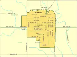 Detailed map of Halstead, Kansas