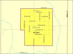 Detailed map of Herndon, Kansas