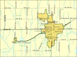 Detailed map of Kingman, Kansas