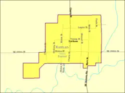 Detailed map of Latham, Kansas