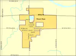 Detailed map of Mount Hope, Kansas