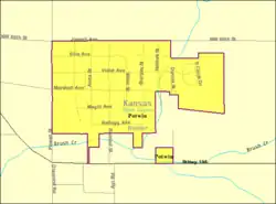Detailed map of Potwin, Kansas