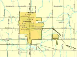 Detailed map of Russell