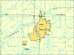 Detailed map of Salina, Kansas