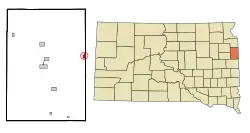 Location in Deuel County and the state of داکوتای جنوبی