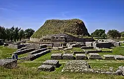 View of Taxila's Dharmarajika stupa