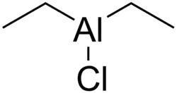Skeletal formula of diethylaluminium chloride