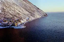 Photo of Diomede (Inalik) village on the west coast