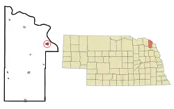 Location within شهرستان دیکسون، نبراسکا (left) and نبراسکا (right)