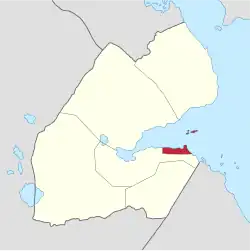 موقعیت منطقه جیبوتی در نقشه
