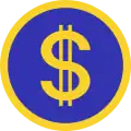 Dollar sign capitalism logo