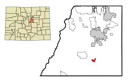 Location in Douglas County and the state of کلرادو