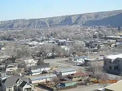 Looking down on Main Street
