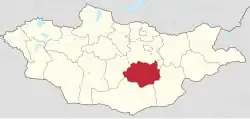 موقعیت استان دوندغوبی در نقشه