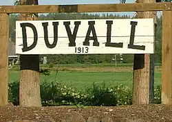 The Duvall Welcome Sign