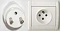 نوع ای (فرانسه) CEE&nbsp;7/6 plug & CEE&nbsp;7/5 socket, 16A