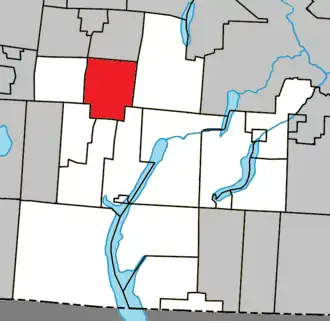 Location within Memphrémagog Regional County Municipality.