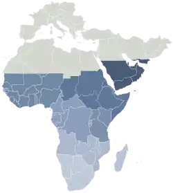 Map Afrotropic ecozone