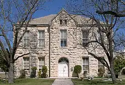 The Edwards County Courthouse in Rocksprings