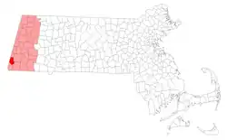 Location in Berkshire County in Massachusetts