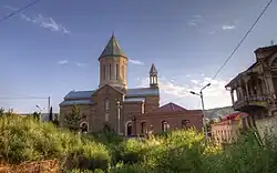 Side view of the church