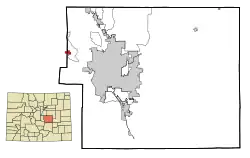 Location in El Paso County and the state of کلرادو