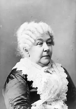 Shoulder high portrait of an old woman with white hair