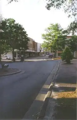 A view down Elm Street in Lumberton from"the square"