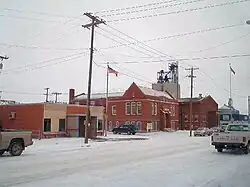 Downtown Enderlin: post office, history center, city hall