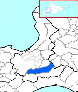 موقعیت Eniwa در هوکایدو (Ishikari)