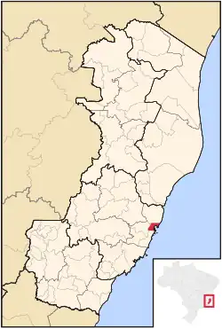 Location in the Espírito Santo