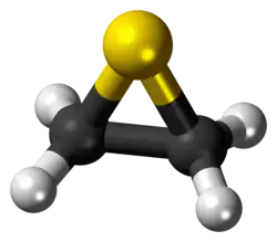 Ball and model of thiirane