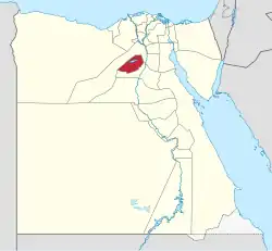 استان فیوم در نقشه مصر