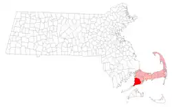 Location in Barnstable County in Massachusetts