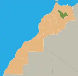 موقعیت منطقه فاس بولمان در مراکش