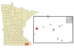 Location of Spring Valley, Minnesota